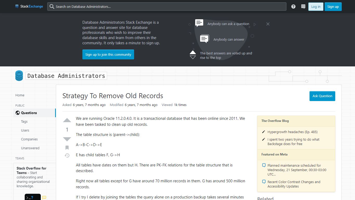 performance - Strategy To Remove Old Records - Database Administrators ...